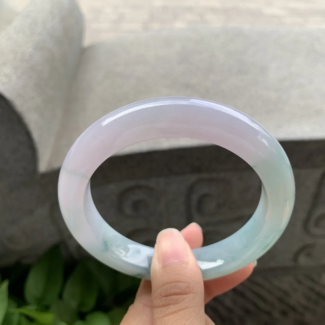 大圈口60-12-9.6 【紫底飘花正圈手镯】正圈60 61可戴