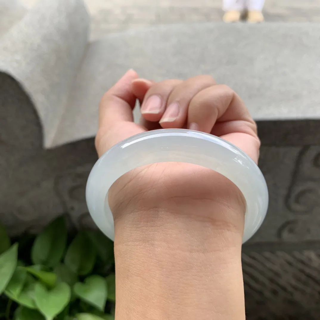 圈口 55.8-12.6-8.3【冰种正圈手镯】正圈55 56可戴