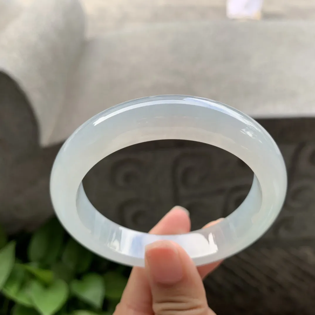 圈口 55.8-12.6-8.3【冰种正圈手镯】正圈55 56可戴