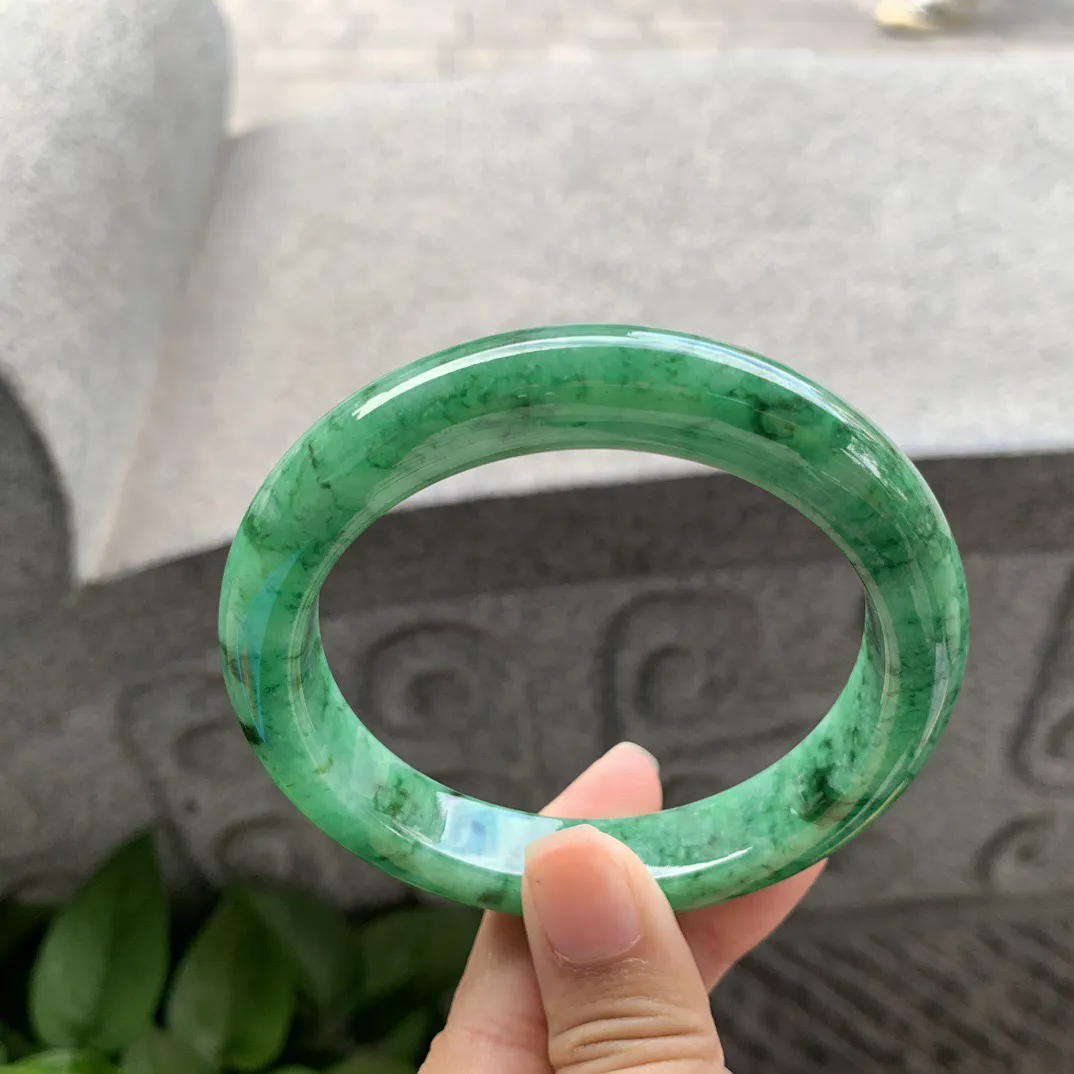 大圈口 60-11.8-9.5【满辣绿正圈手镯】正圈60 61可戴