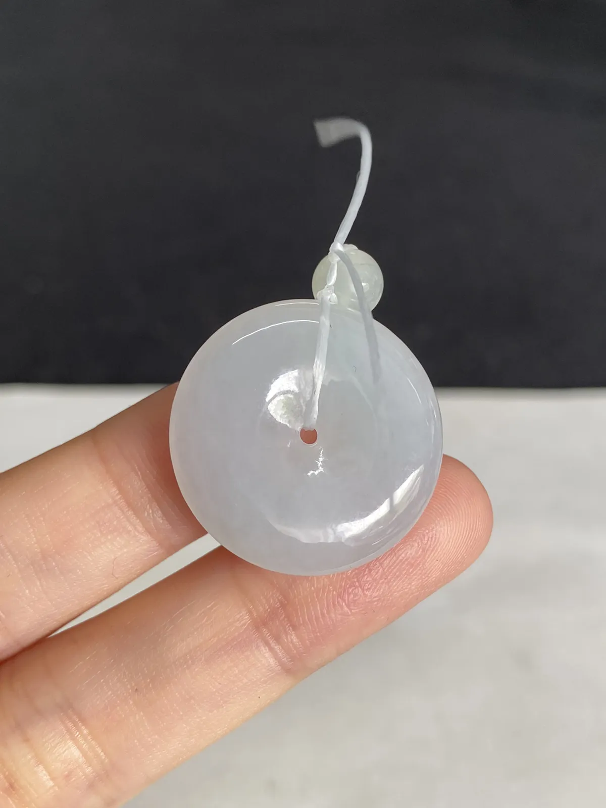 翡翠平安扣，配珠未测