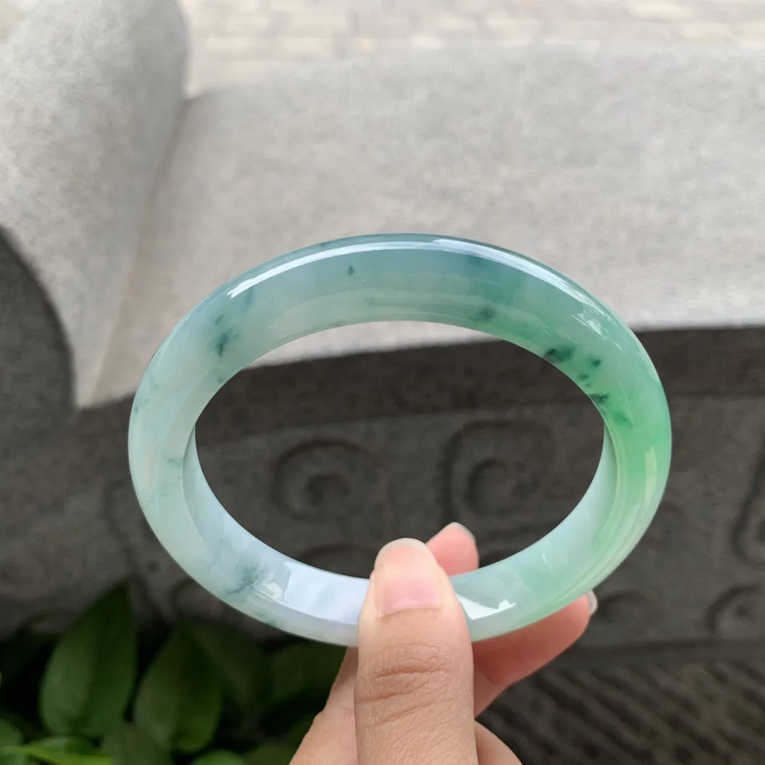 圈口 56.3-12.2-7.8【满辣绿正圈手镯】正圈56 57可戴