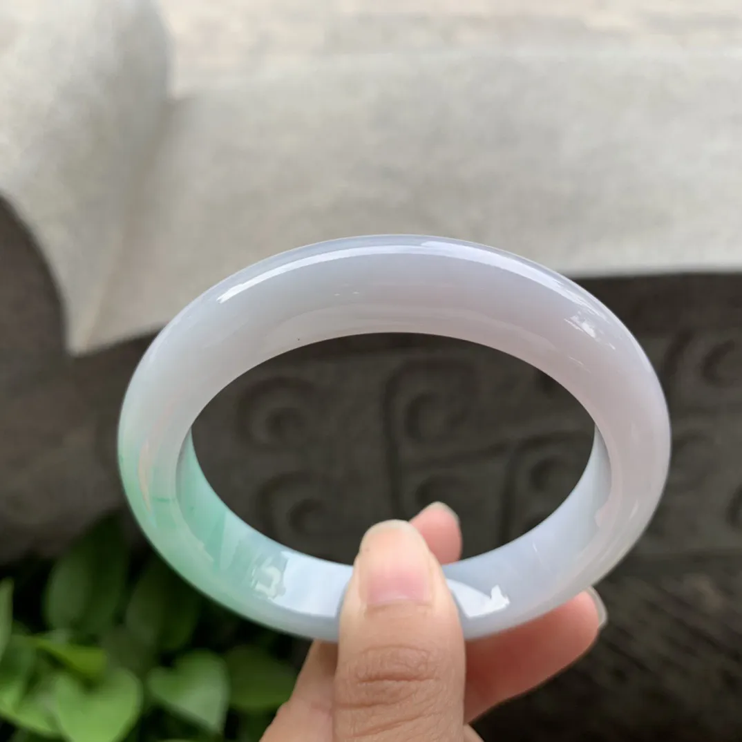 圈口57-12.3-8.8 【果绿正圈手镯】正圈57 58可戴