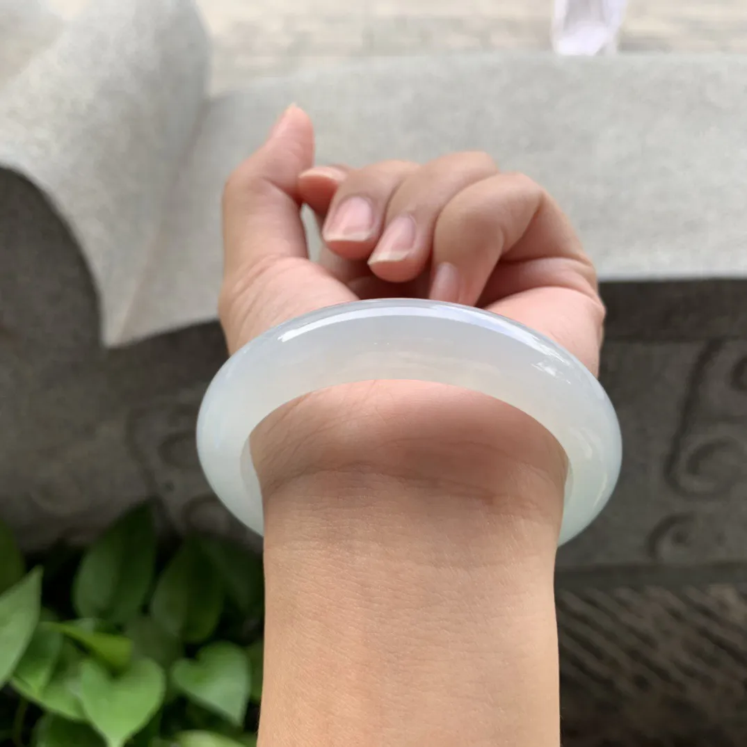 圈口 55.8-12.6-8.3【冰种正圈手镯】正圈55 56可戴