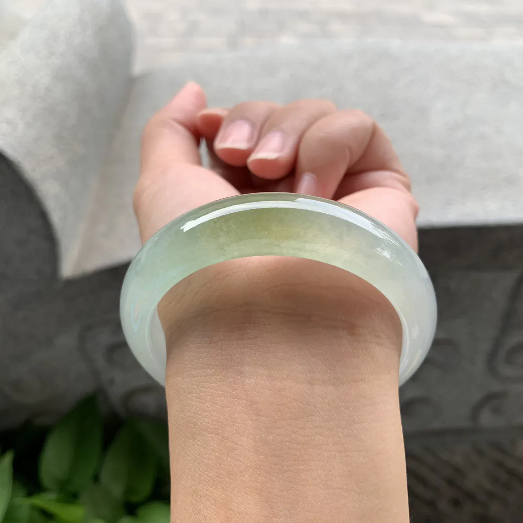 小圈口 53.8-13.8-7.7【冰种黄翡正圈手镯】正圈53 54可戴