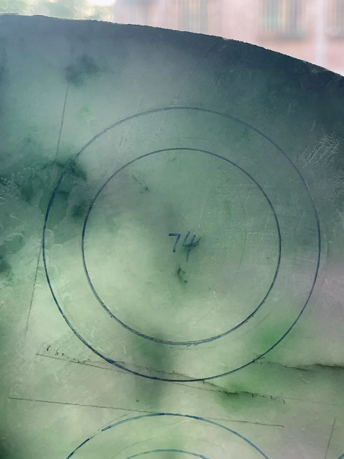 翡翠板料，⭕️正圈最大做58，圆条最大做54