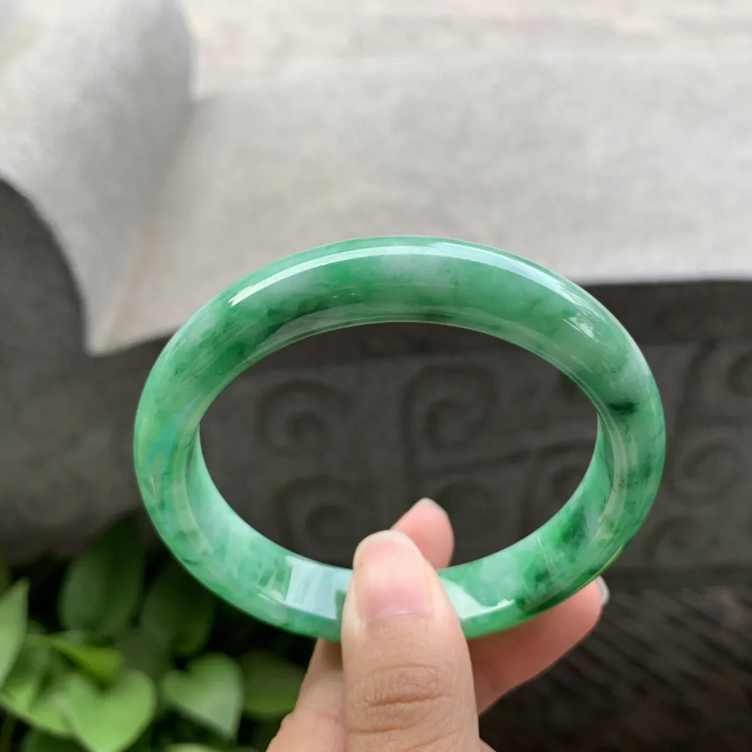 圈口 56.3-12.2-7.8【满辣绿正圈手镯】正圈56 57可戴