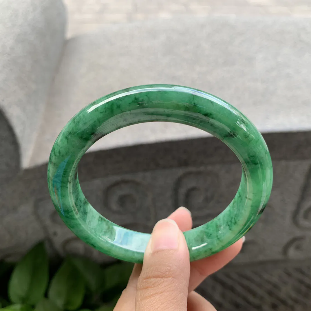 大圈口 60-11.8-9.5【满辣绿正圈手镯】正圈60 61可戴