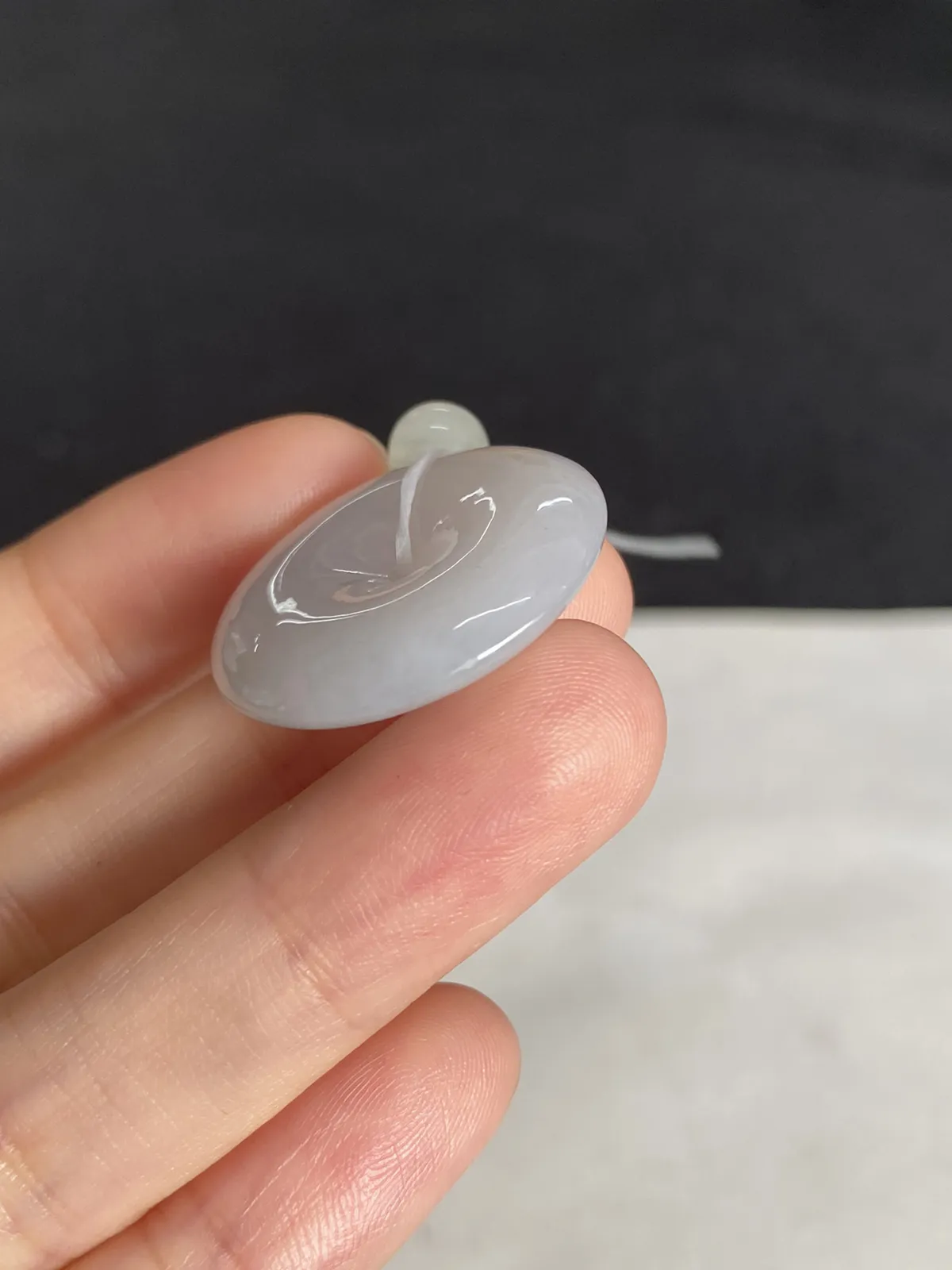 翡翠平安扣，配珠未测