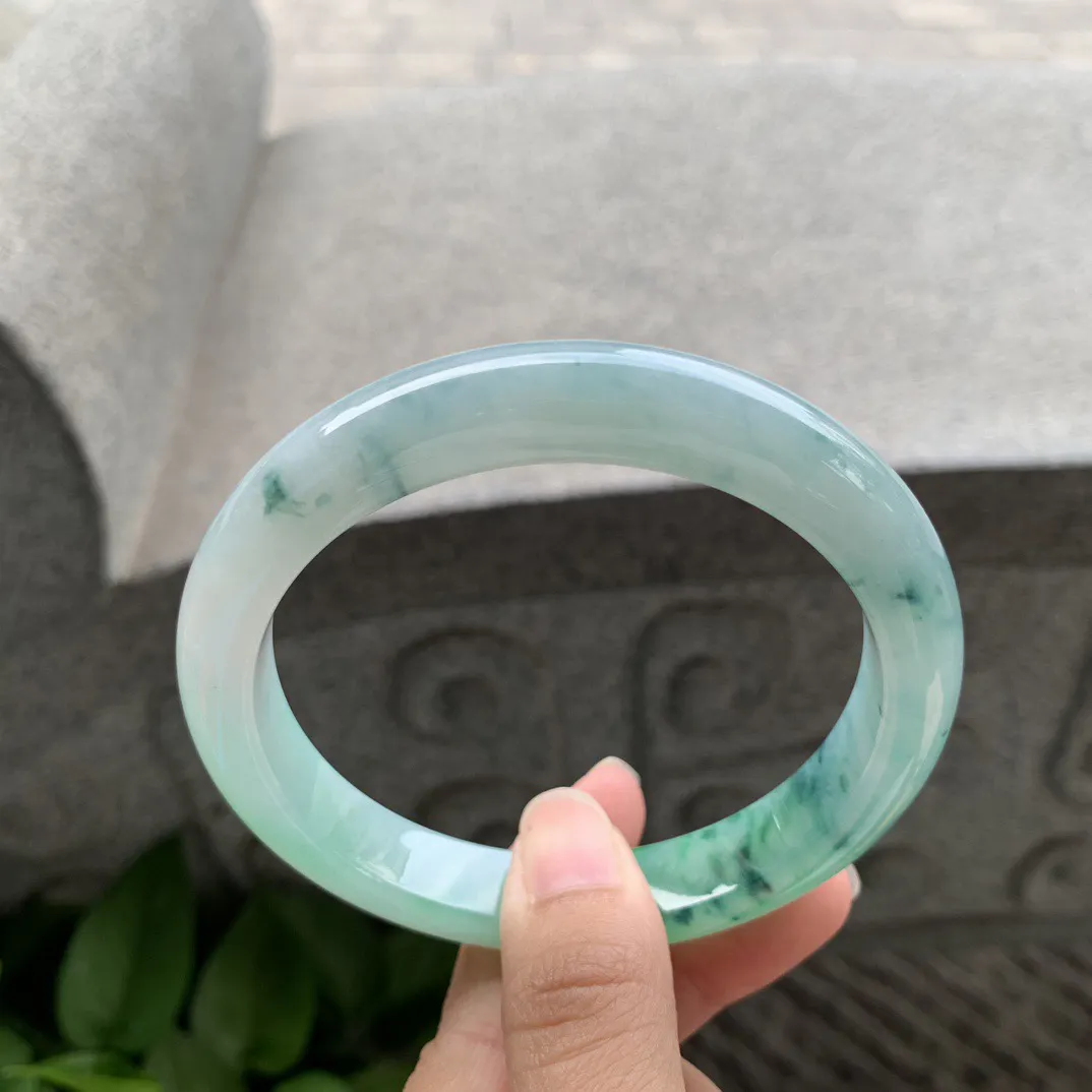 圈口 56.3-12.2-7.8【满辣绿正圈手镯】正圈56 57可戴