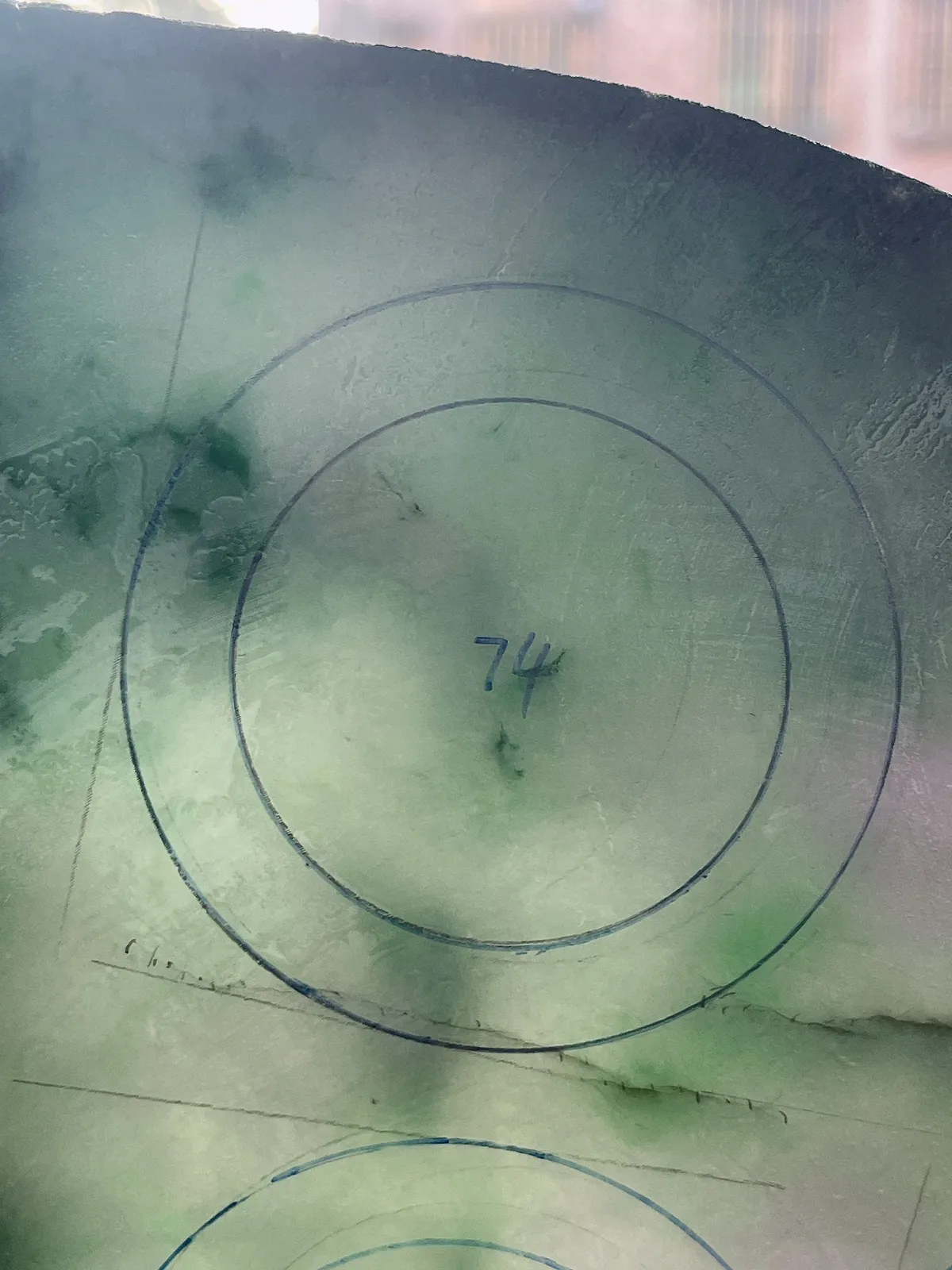 翡翠板料，⭕️正圈最大做58，圆条最大做54