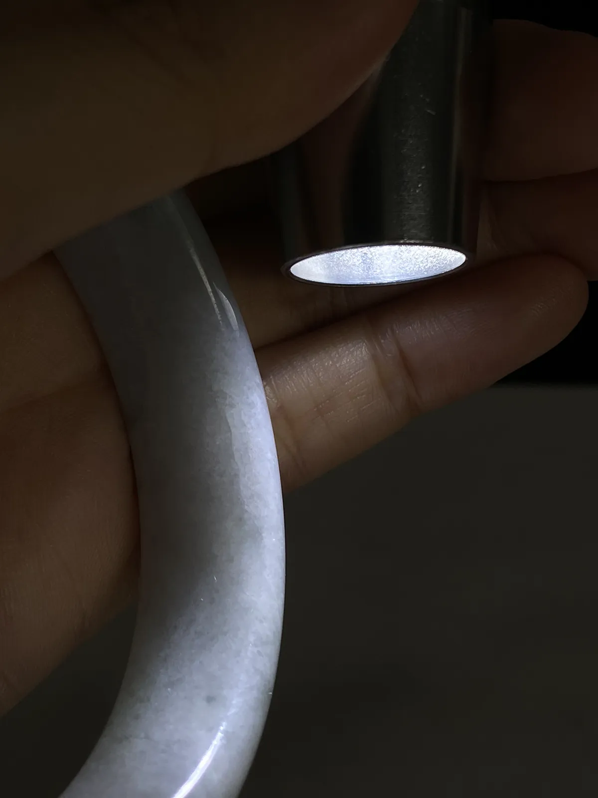 正圈57.3圈口，翡翠手镯