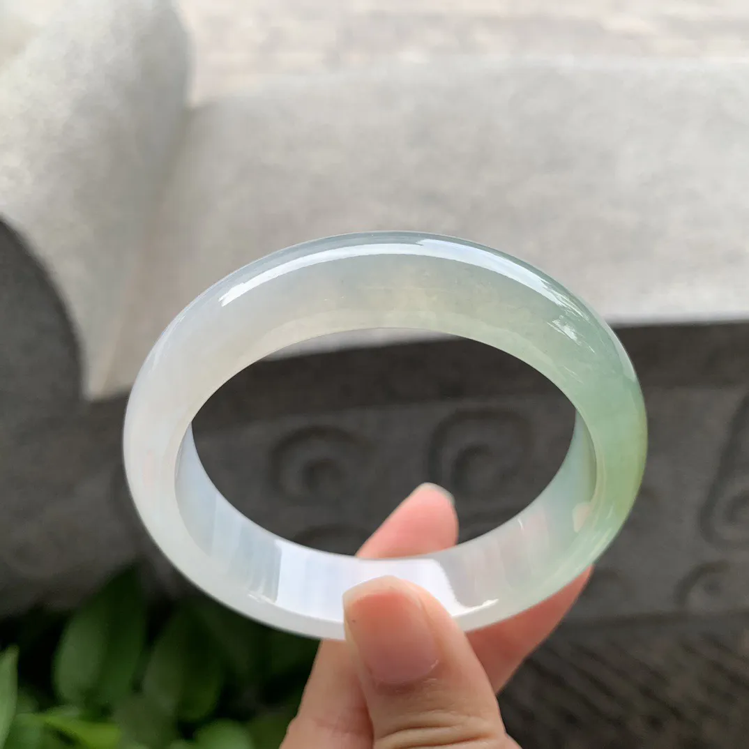 小圈口 53.8-13.8-7.7【冰种黄翡正圈手镯】正圈53 54可戴