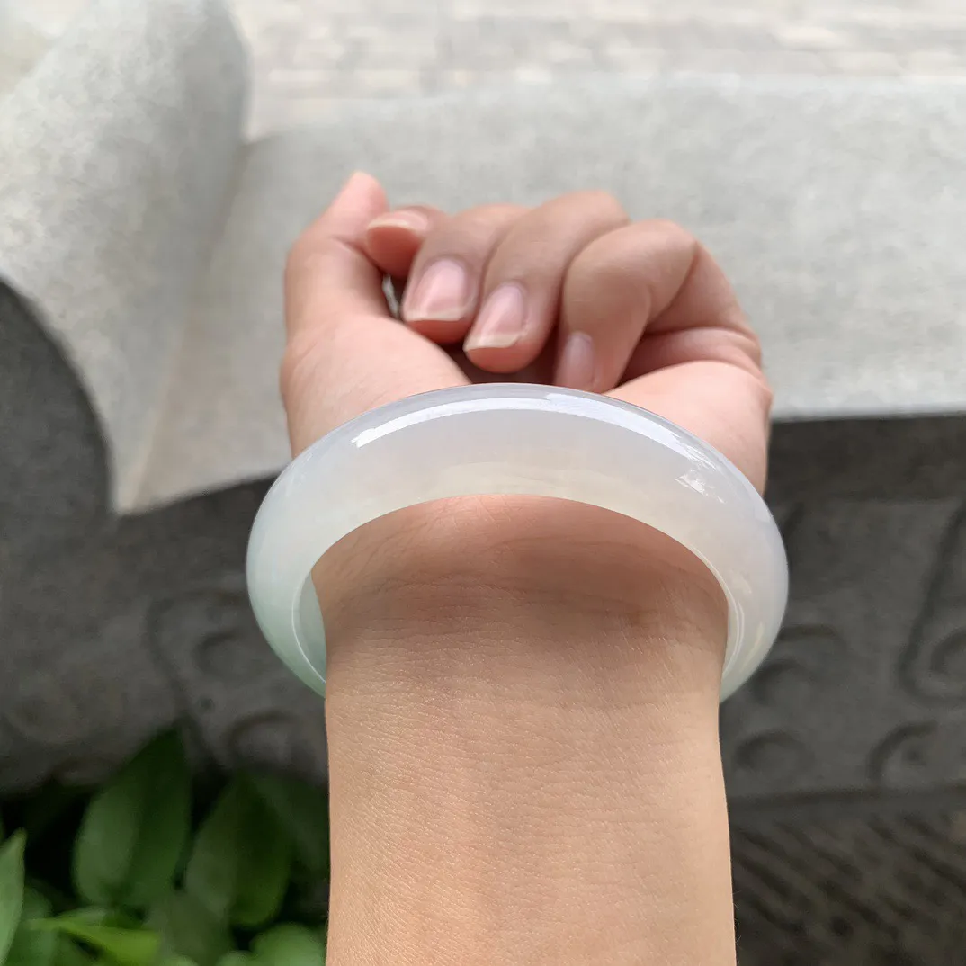 小圈口 53.8-13.8-7.7【冰种黄翡正圈手镯】正圈53 54可戴