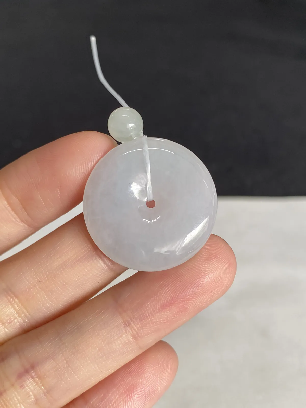 翡翠平安扣，配珠未测