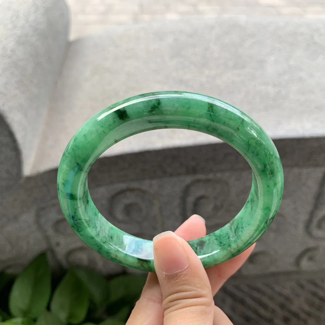 大圈口 60-11.8-9.5【满辣绿正圈手镯】正圈60 61可戴