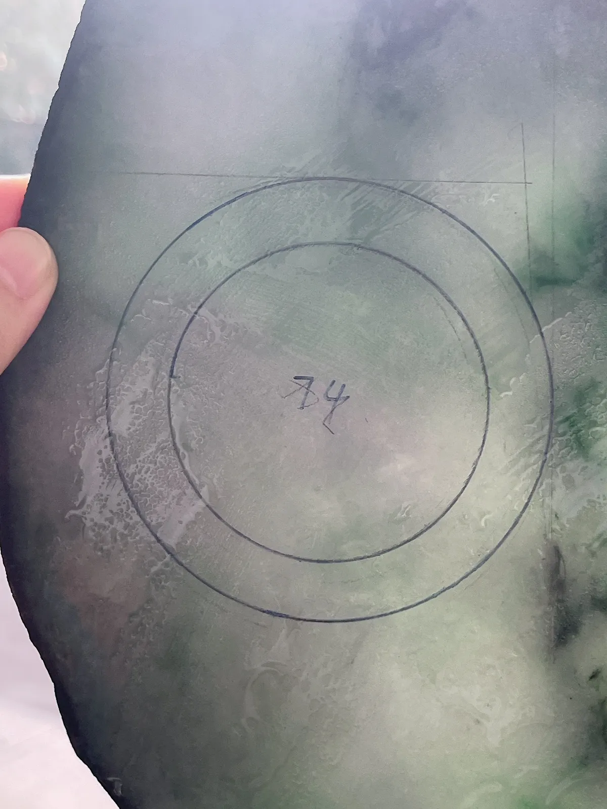 翡翠板料，⭕️正圈最大做58，圆条最大做54