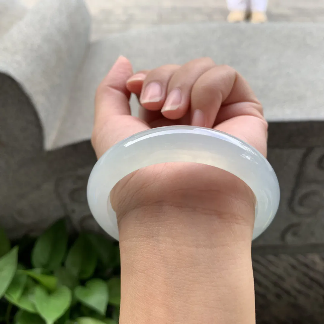 圈口 55.8-12.6-8.3【冰种正圈手镯】正圈55 56可戴