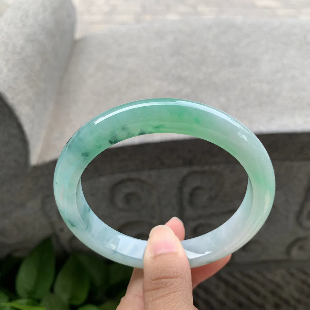 圈口 56.3-12.2-7.8【满辣绿正圈手镯】正圈56 57可戴