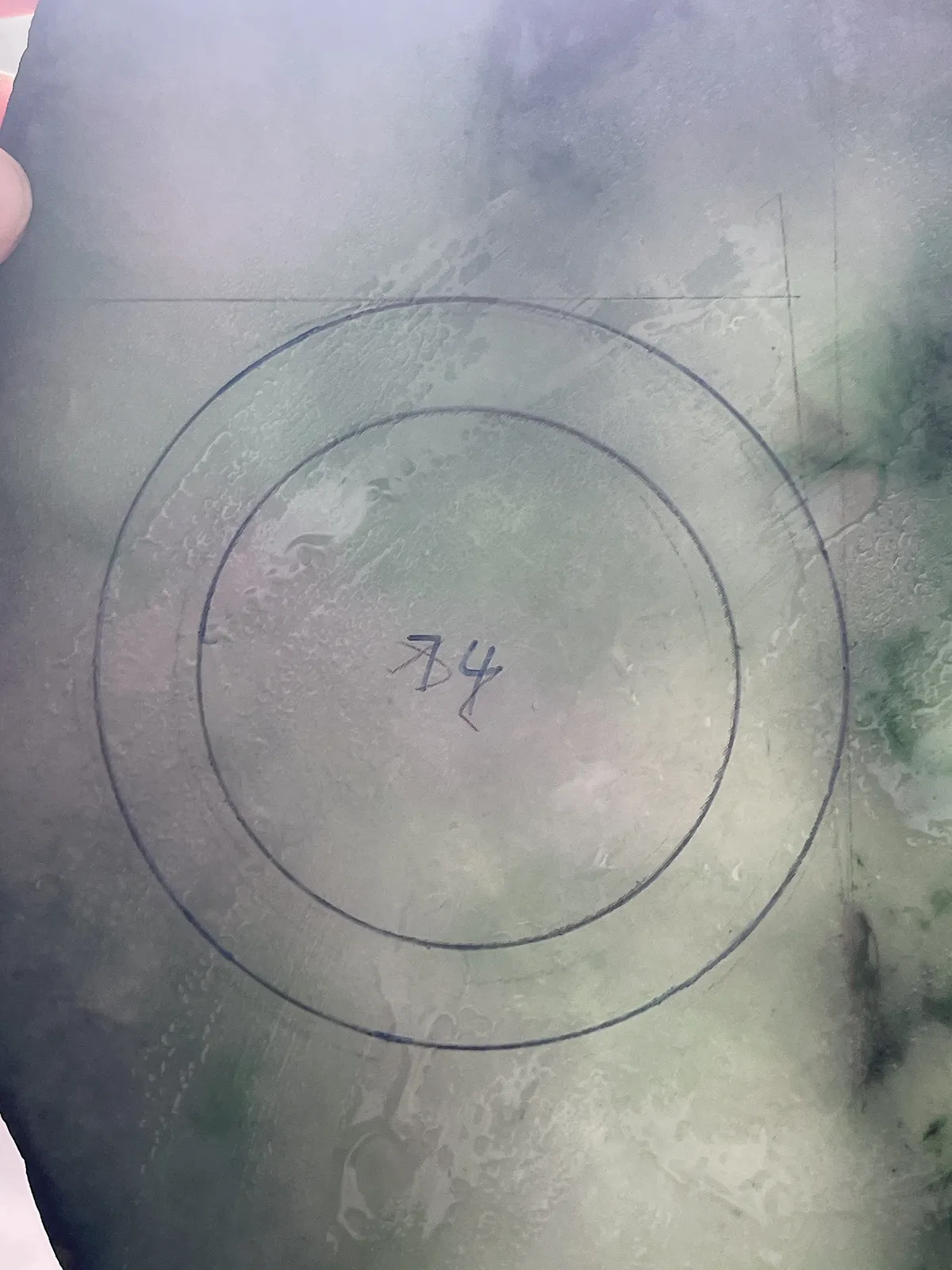 翡翠板料，⭕️正圈最大做58，圆条最大做54