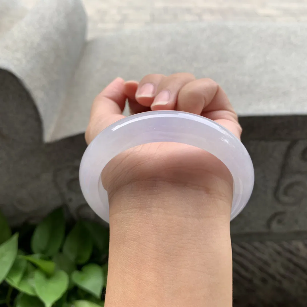 圈口 57-12.8-8.7【冰粉紫正圈手镯】正圈57 58可戴