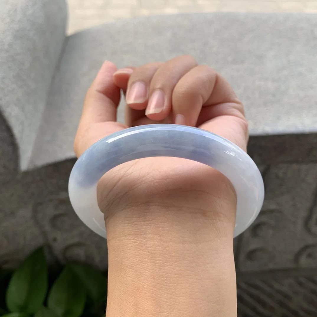 圈口 55.7-10.6【蓝紫圆条手镯】圆条55 56可戴