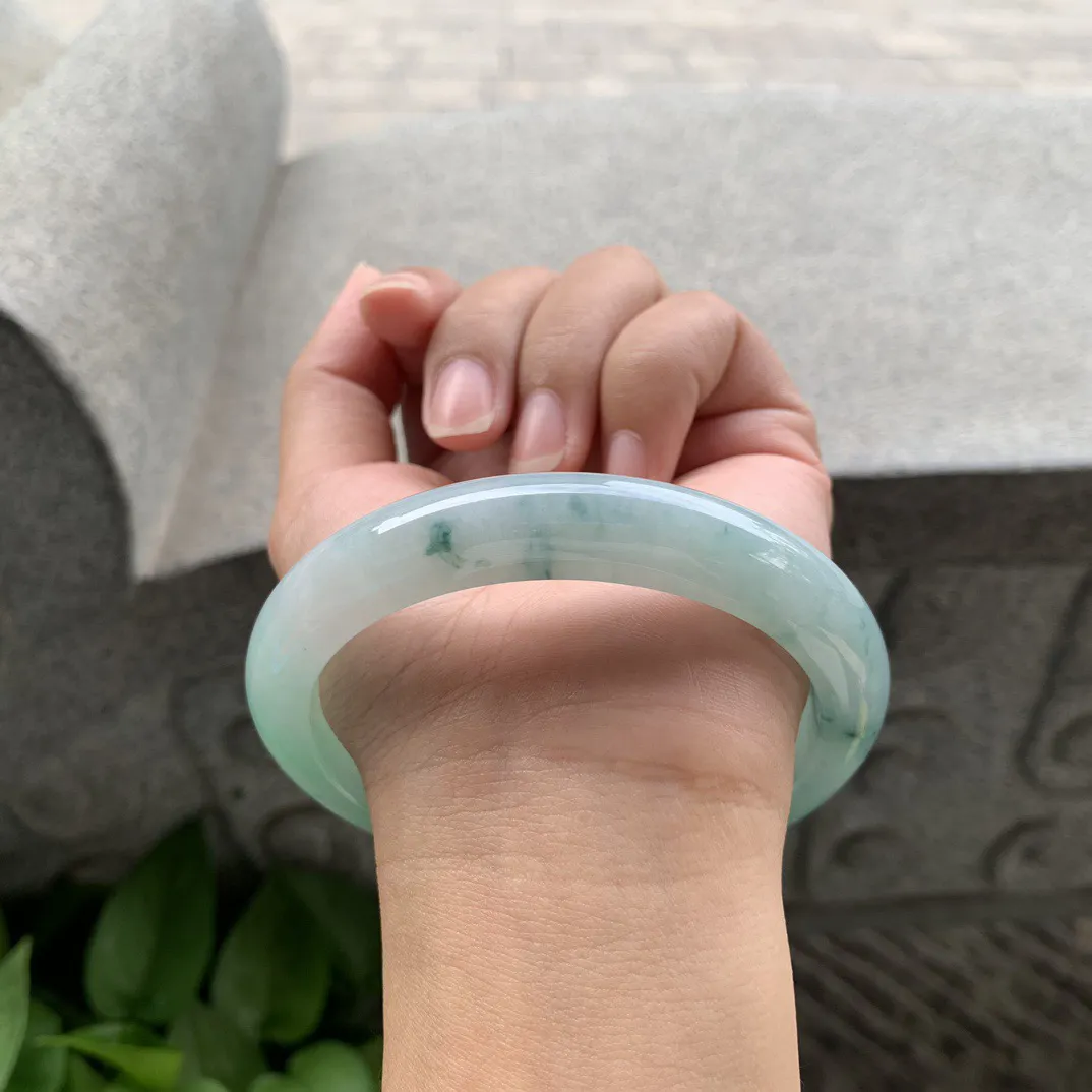 圈口 56.3-12.2-7.8【满辣绿正圈手镯】正圈56 57可戴