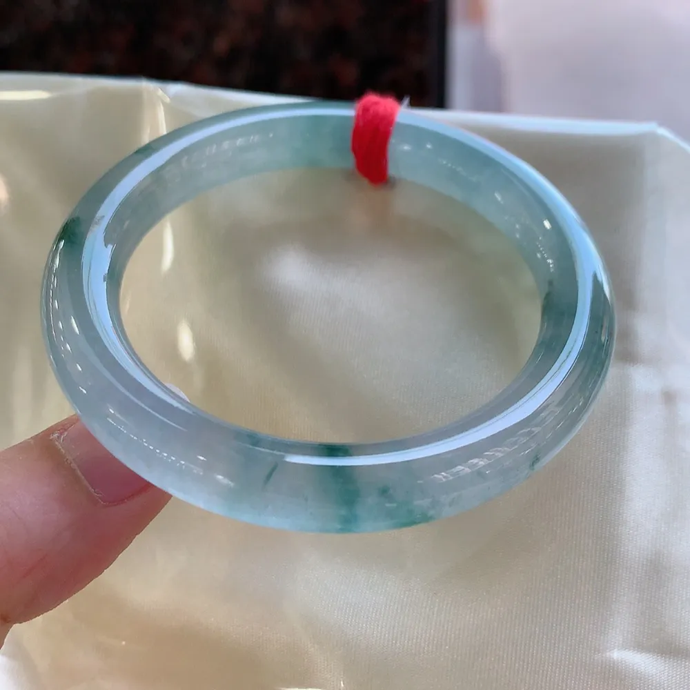 圆条冰玻飘花 无瑕 尺寸:52.6/9.3 花美 起刚光