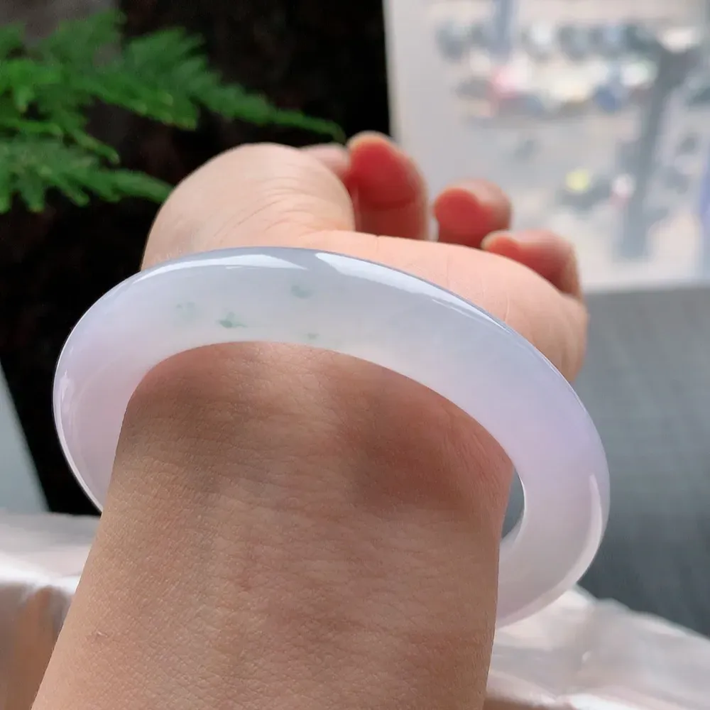 圆条高冰紫飘花 无瑕 尺寸:54.5/10.7 种色俱佳🥰🥰