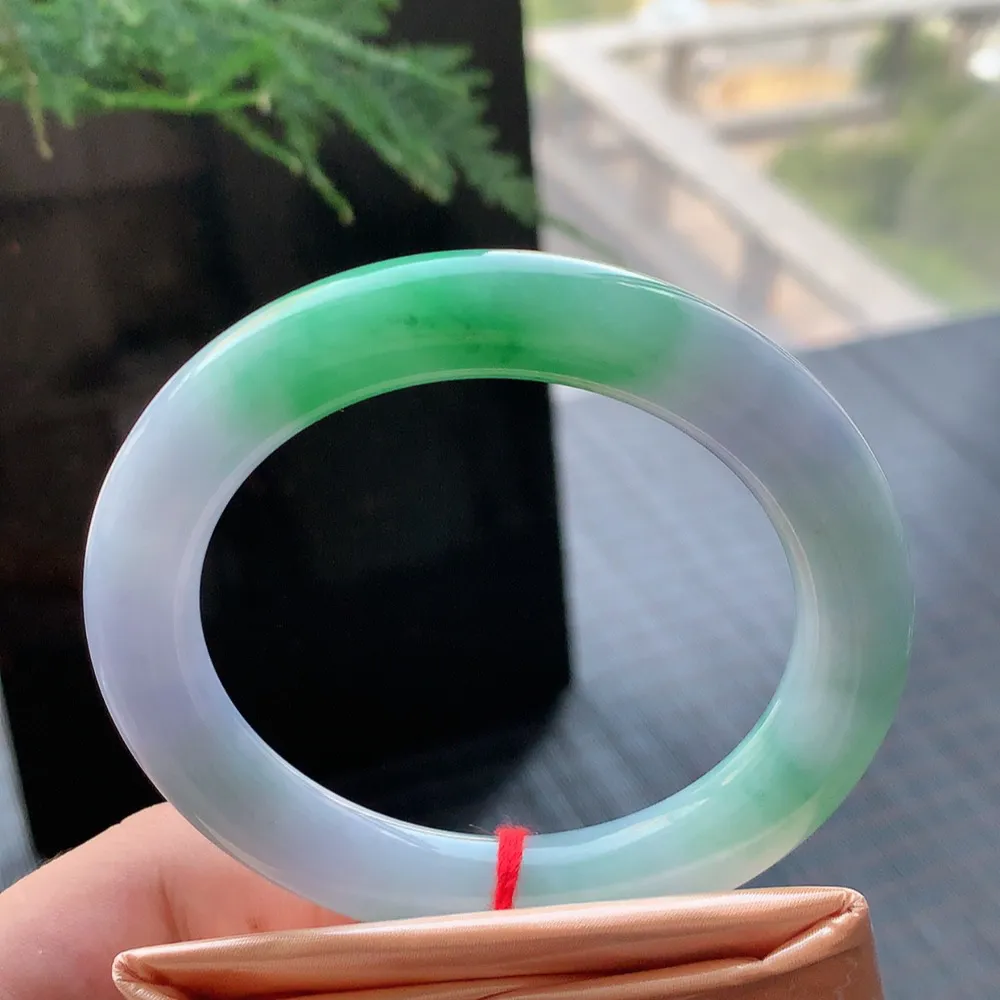 圆条冰糯春彩 有纹 尺寸:55.3/10.3 超美