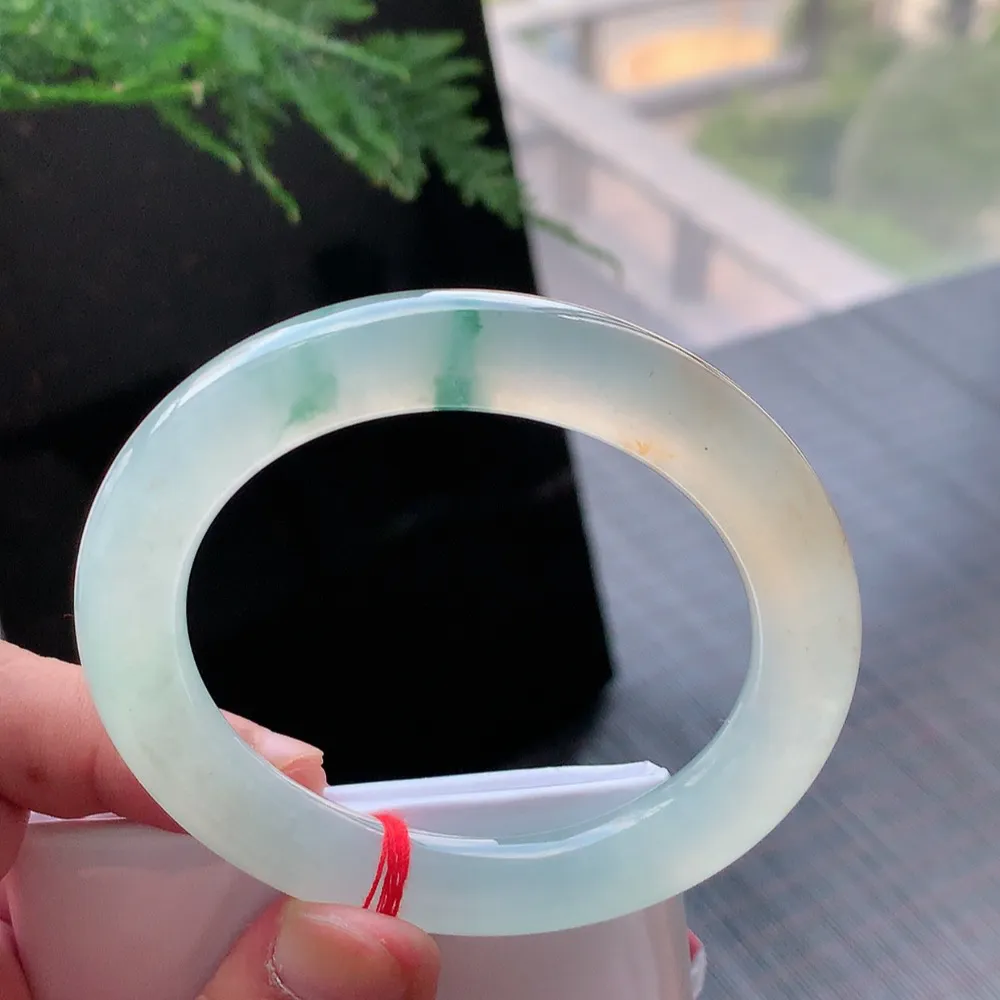 圆条高冰黄翡绿花 无瑕 尺寸:56.1/11/10.5 种色俱佳