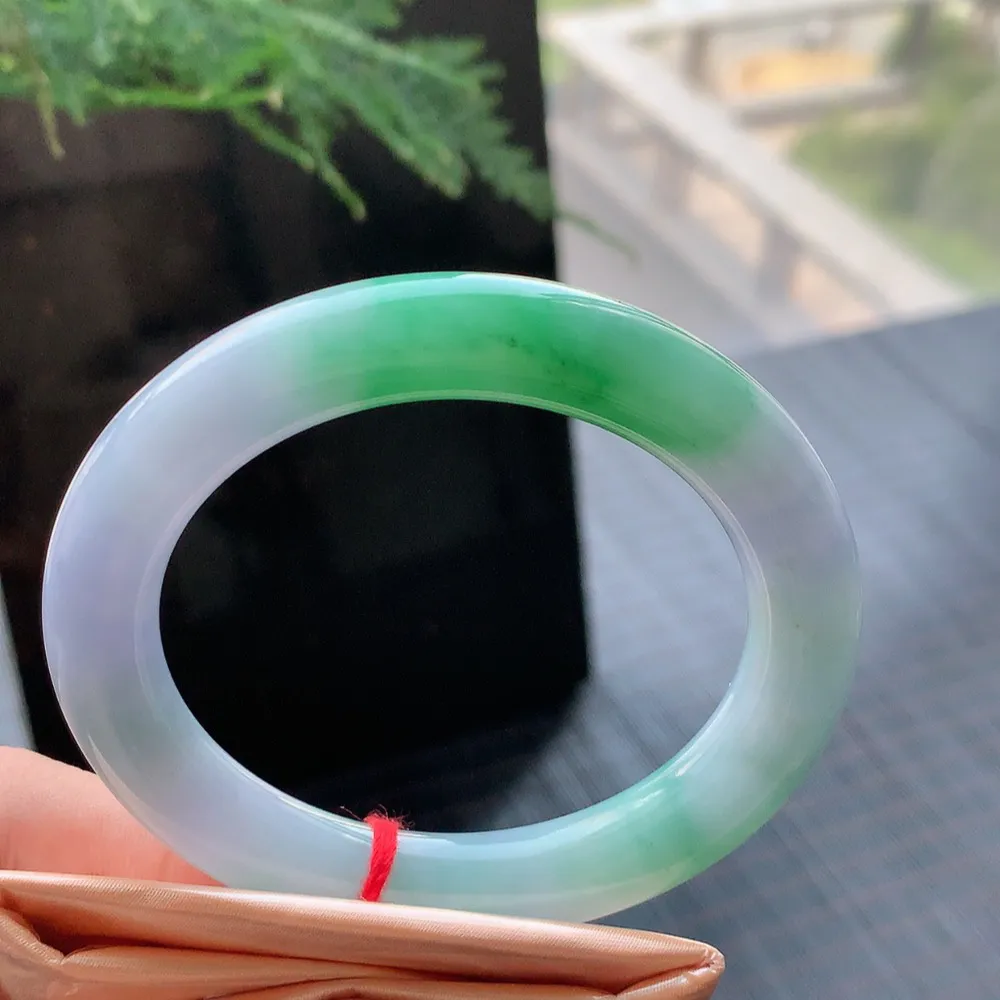 圆条冰糯春彩 有纹 尺寸:55.3/10.3 超美