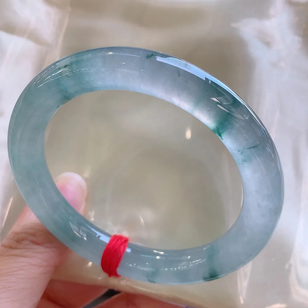 圆条冰玻飘花 无瑕 尺寸:52.6/9.3 花美 起刚光