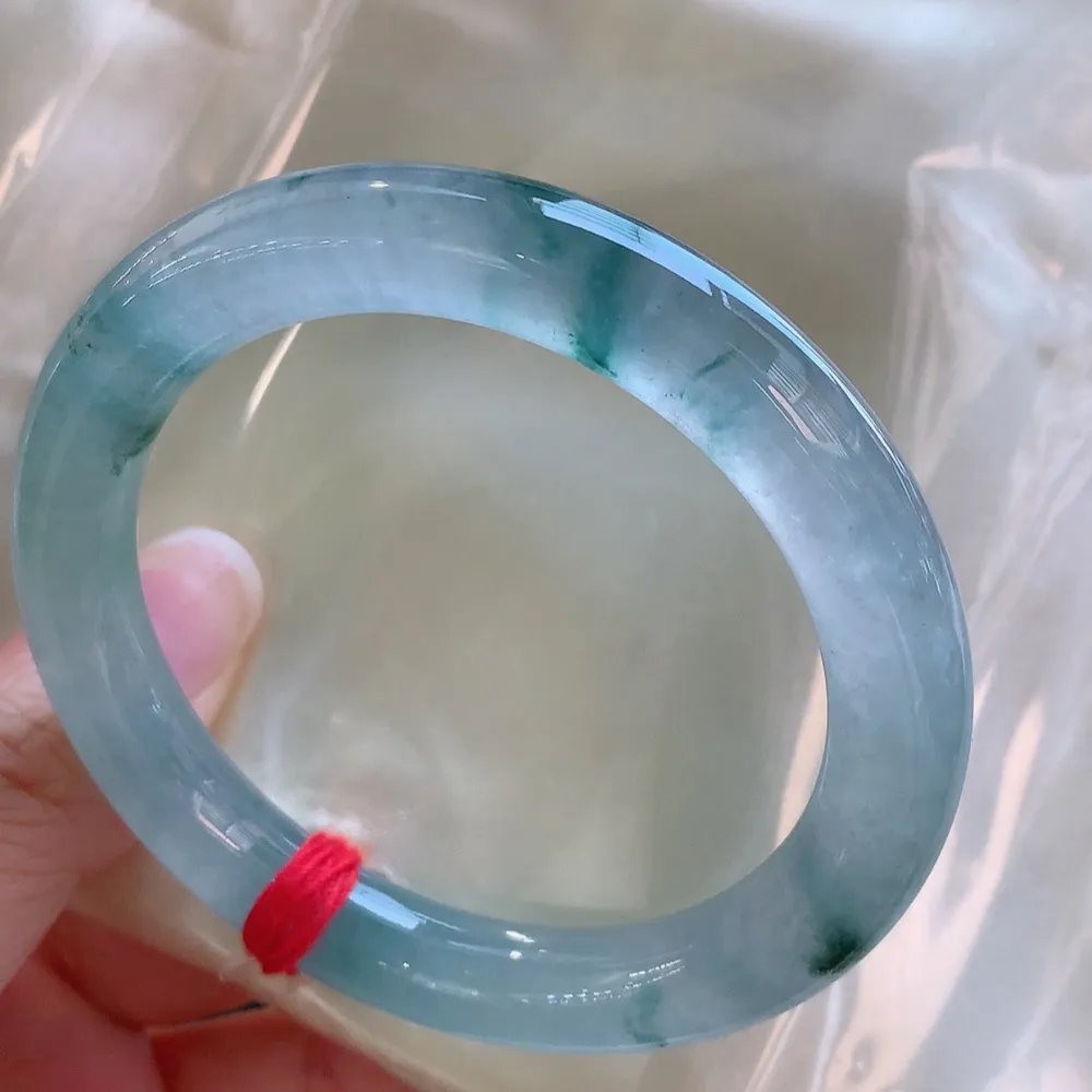 圆条冰玻飘花 无瑕 尺寸:52.6/9.3 花美 起刚光