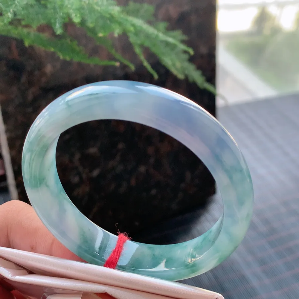 正圈高冰紫飘花 无瑕 尺寸:53.6/12.2/7.6种色俱佳