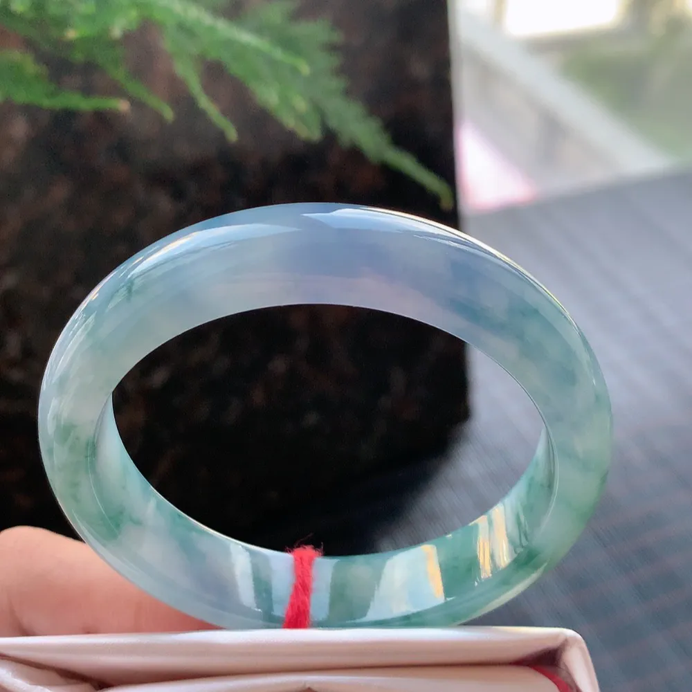 正圈高冰紫飘花 无瑕 尺寸:53.6/12.2/7.6种色俱佳