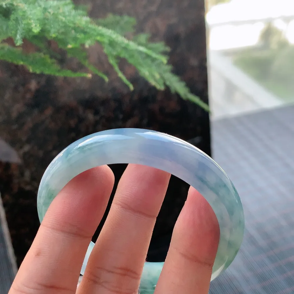 正圈高冰紫飘花 无瑕 尺寸:53.6/12.2/7.6种色俱佳