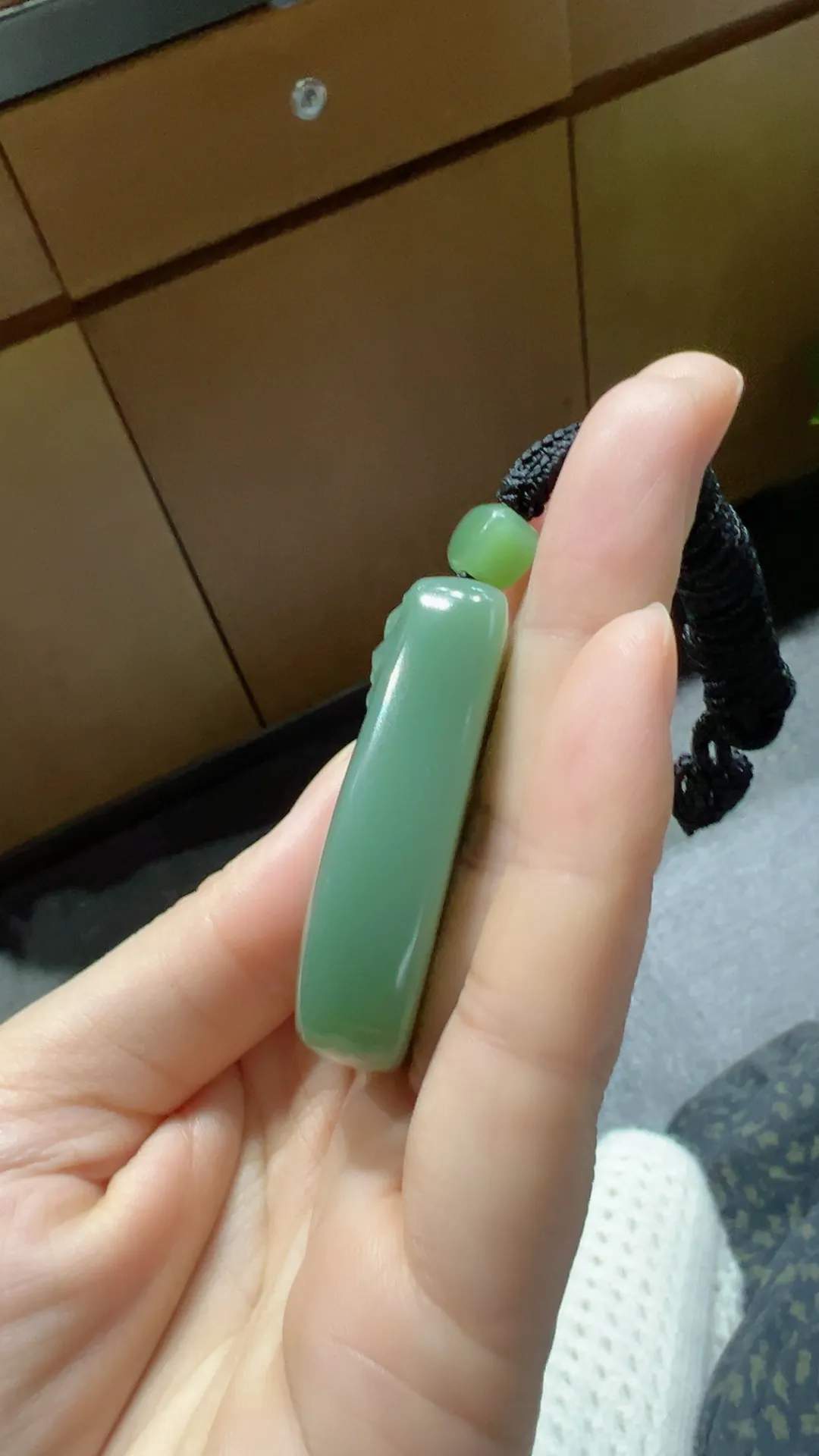 高品质｜碧玉｜粉青守护

重50克 尺寸49*32*13m m