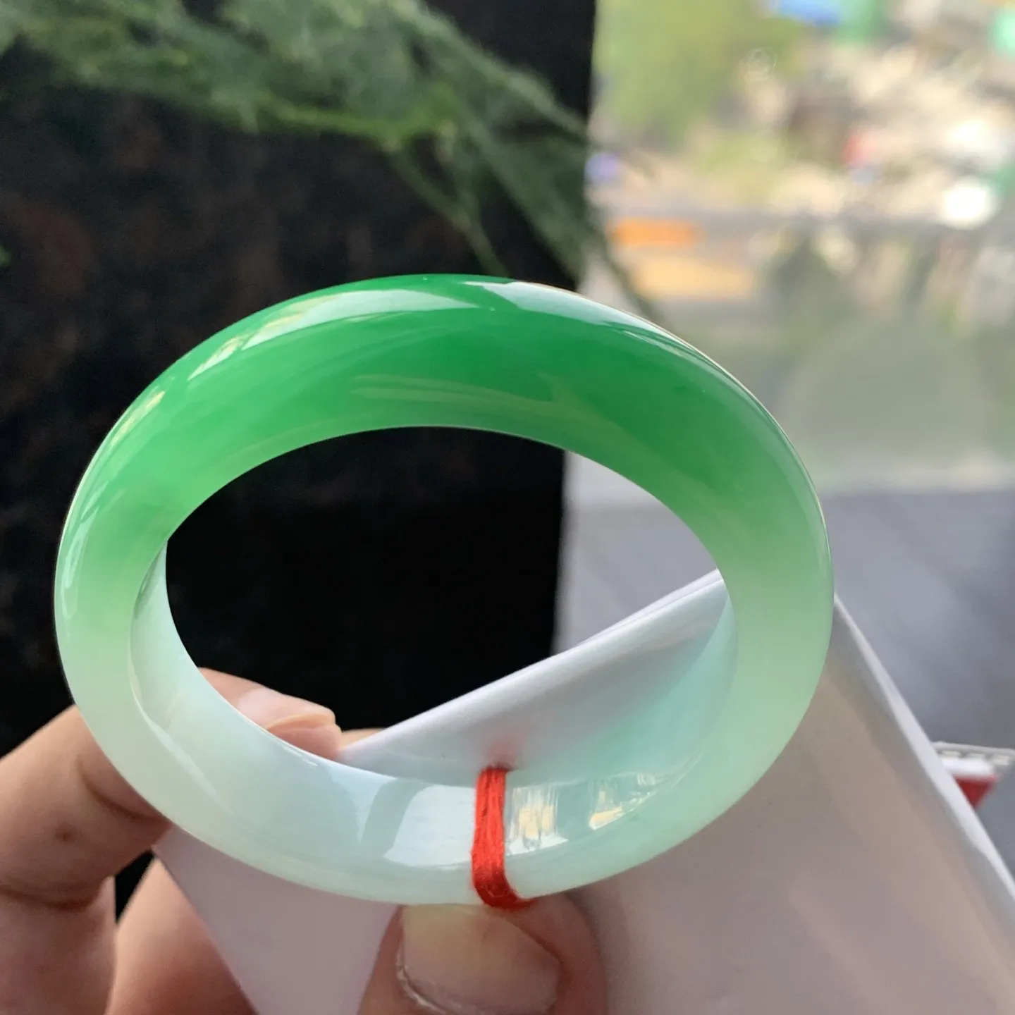 贵妃一大节阳绿 无瑕 尺寸:53.1/44.8/12.2/7.8  色阳