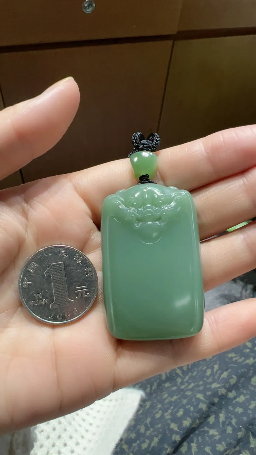 高品质｜碧玉｜粉青守护

重50克 尺寸49*32*13m m