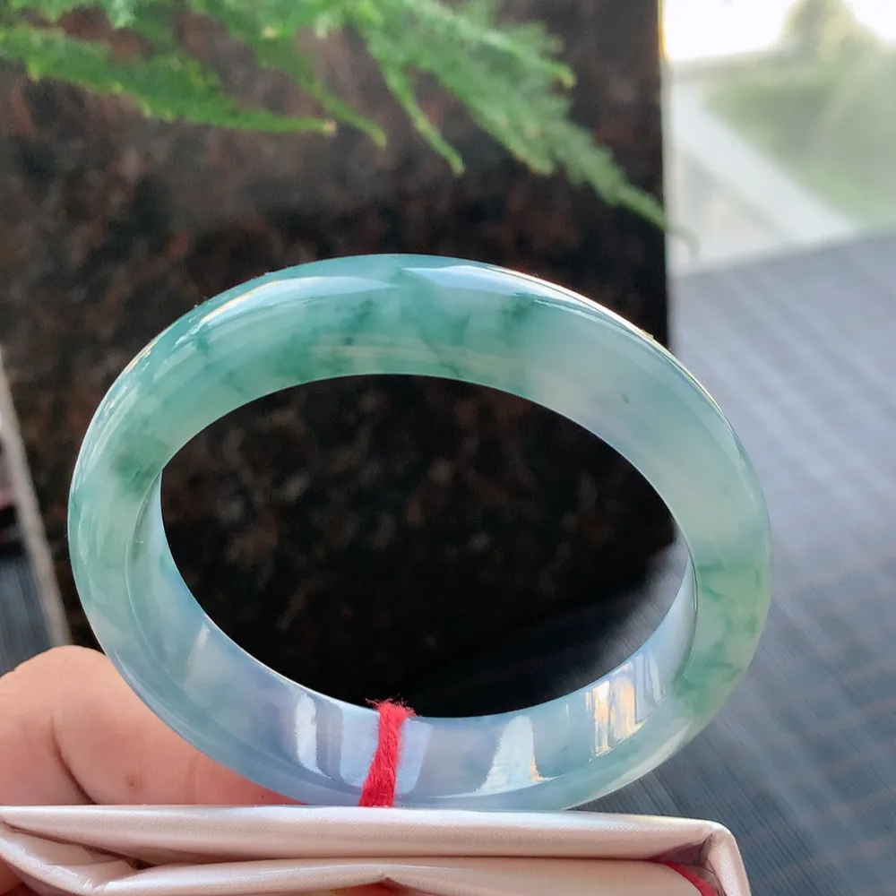 正圈高冰紫飘花 无瑕 尺寸:53.6/12.2/7.6种色俱佳