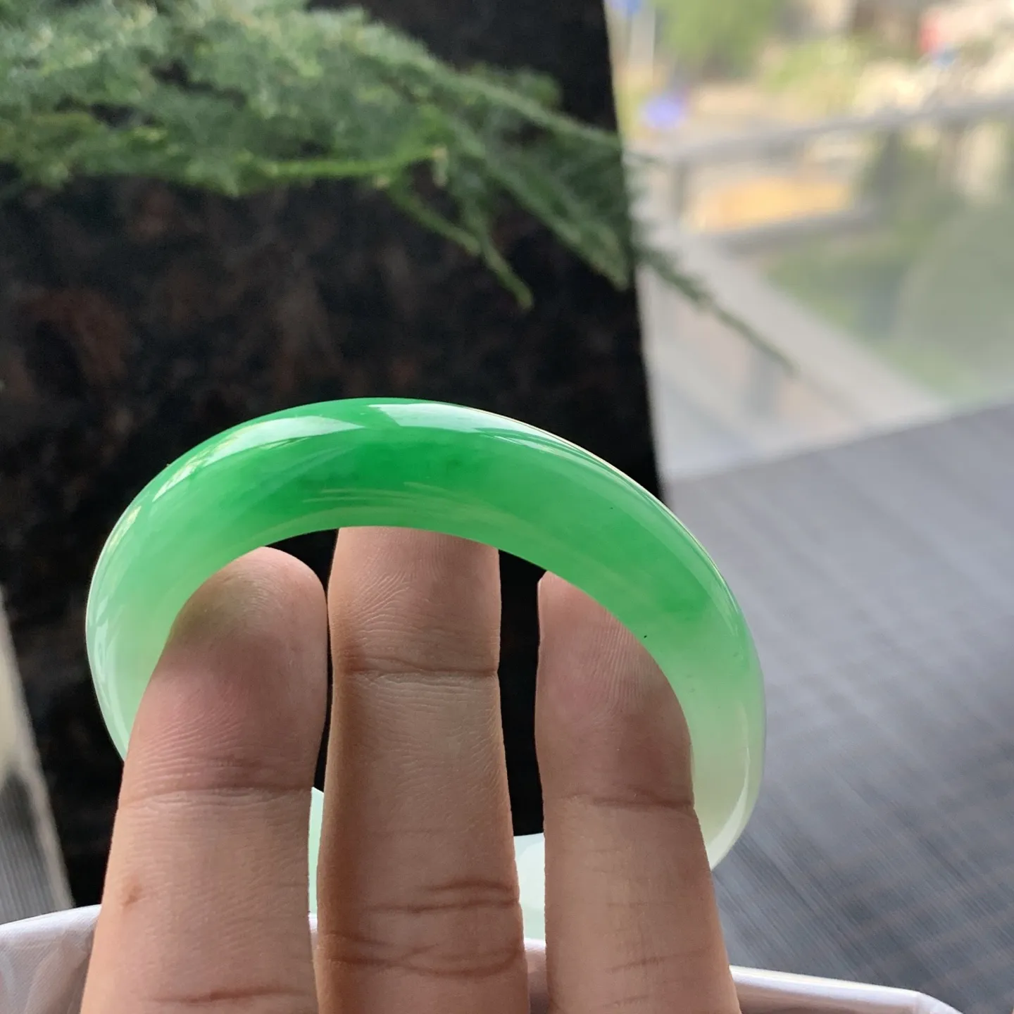 贵妃一大节阳绿 无瑕 尺寸:53.1/44.8/12.2/7.8  色阳