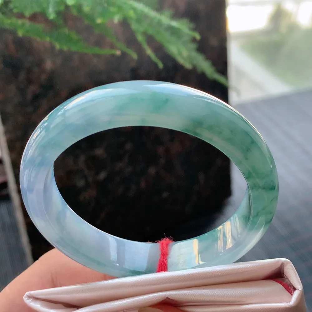 正圈高冰紫飘花 无瑕 尺寸:53.6/12.2/7.6种色俱佳