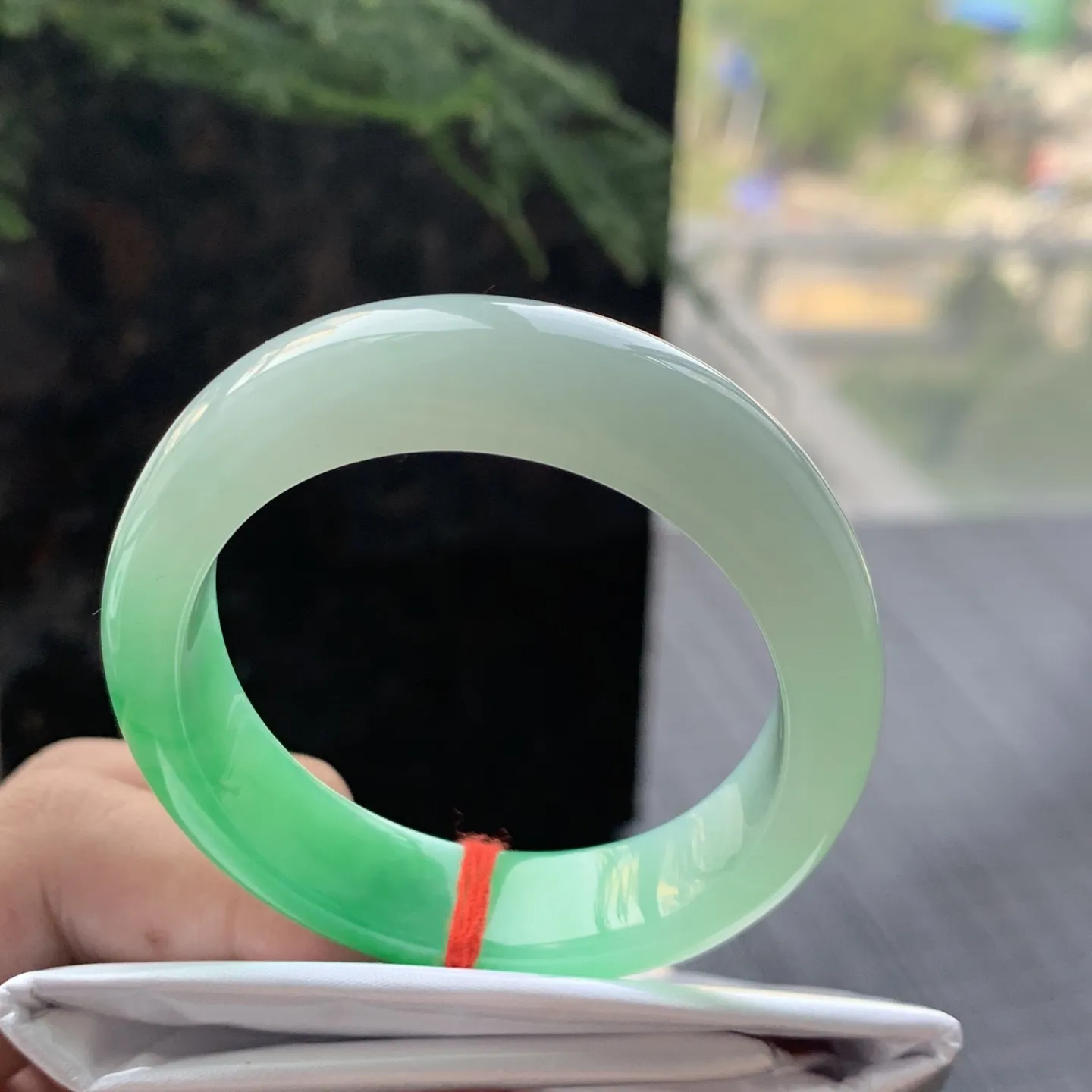 贵妃一大节阳绿 无瑕 尺寸:53.1/44.8/12.2/7.8  色阳