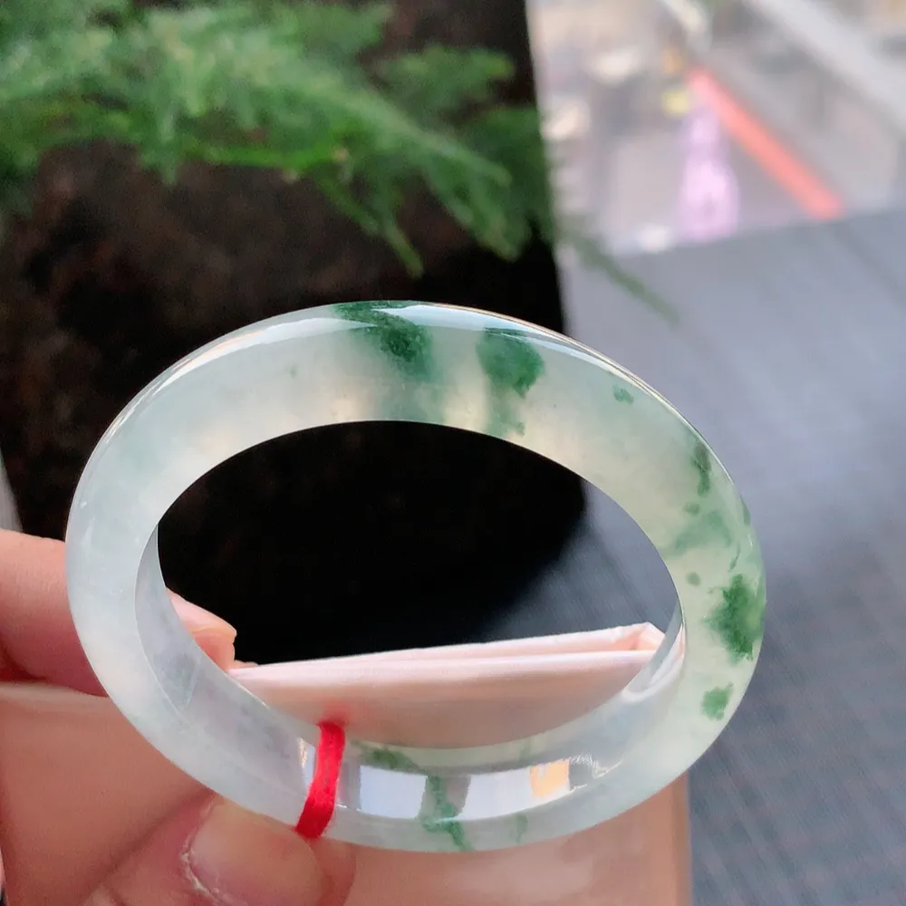 正圈冰玻飘花 无瑕 尺寸:50.8/10.8/8 花美 荧光闪闪🥰🥰