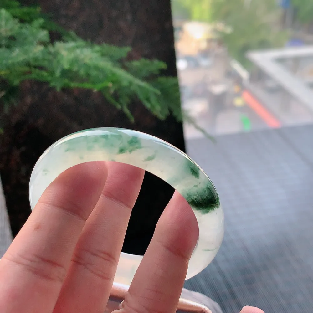 正圈冰玻飘花 无瑕 尺寸:50.8/10.8/8 花美 荧光闪闪🥰🥰