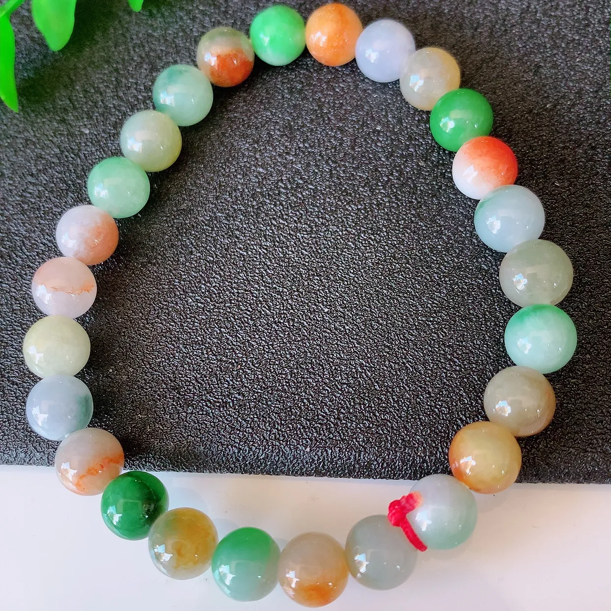 自然光实拍，冰润多宝翡翠手链，多彩翡翠手串，颜色丰富，料子细腻，高档大气，自戴送礼佳品！#46.15