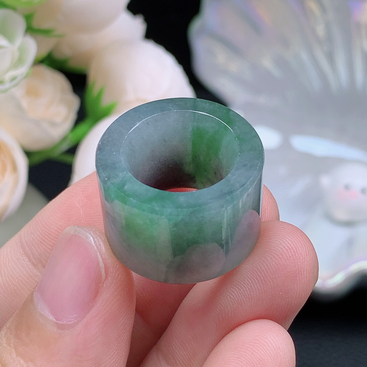 缅甸老坑种翡翠水润起胶飘绿乌鸡路路通  水润通透 尺寸：13-15.1-5mm 6S