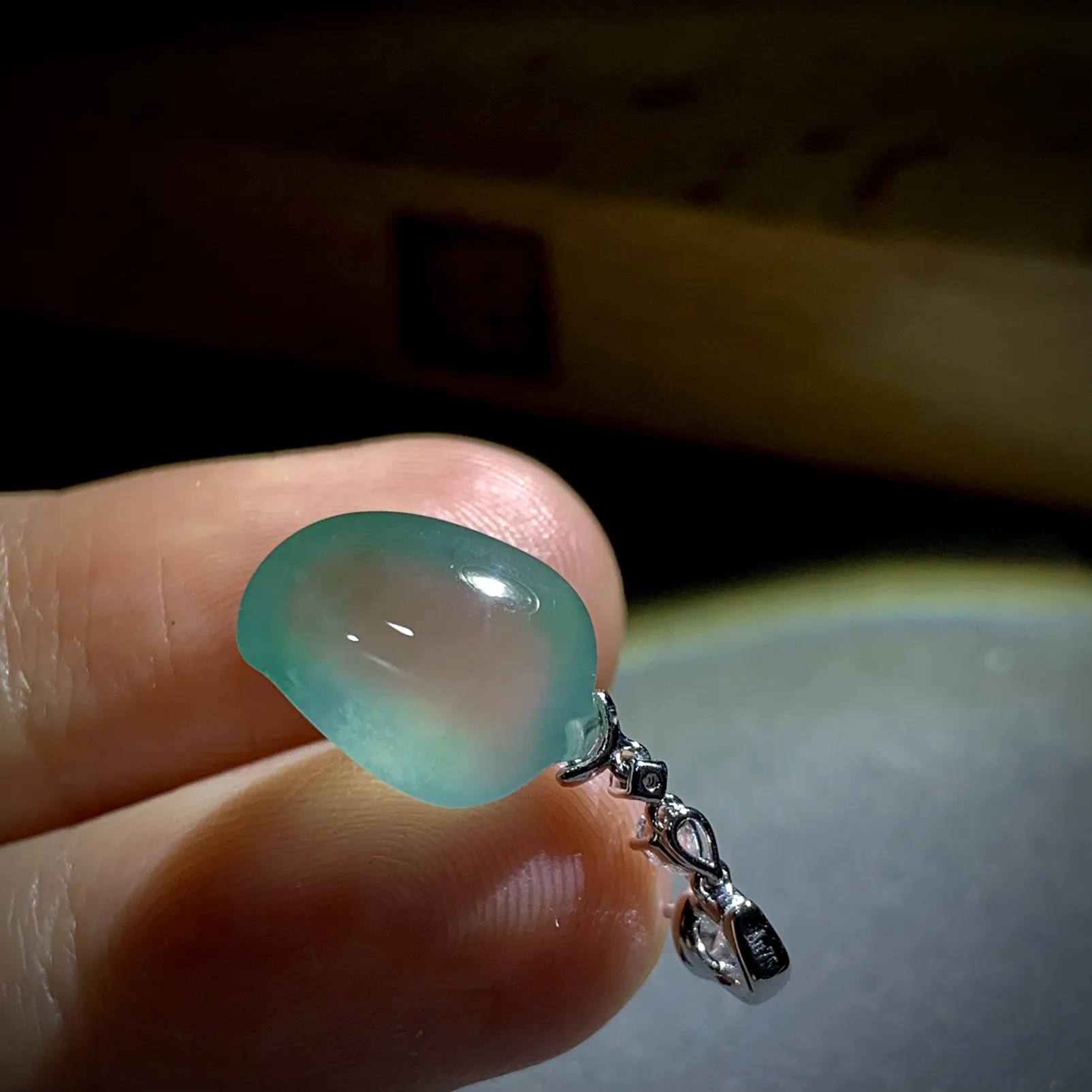 饱满福瓜，裸石14-10.5-7mm，
2.1g，18K金，南非钻，