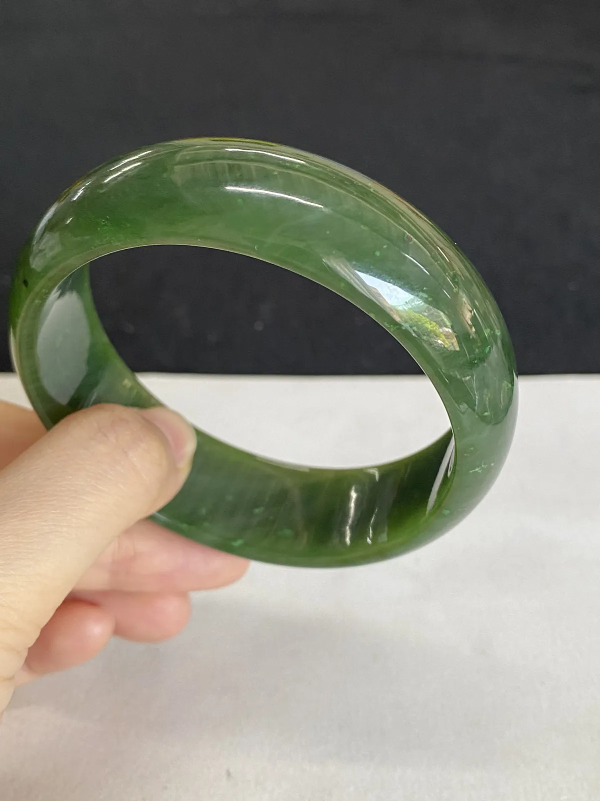 正圈60圈口，和田玉（碧玉）手镯